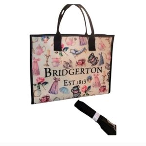 Bridgerton NWOT Canvas Tote With Strap Victorian Bag